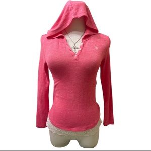 S Women's Abercrombie Pink Hooded Top